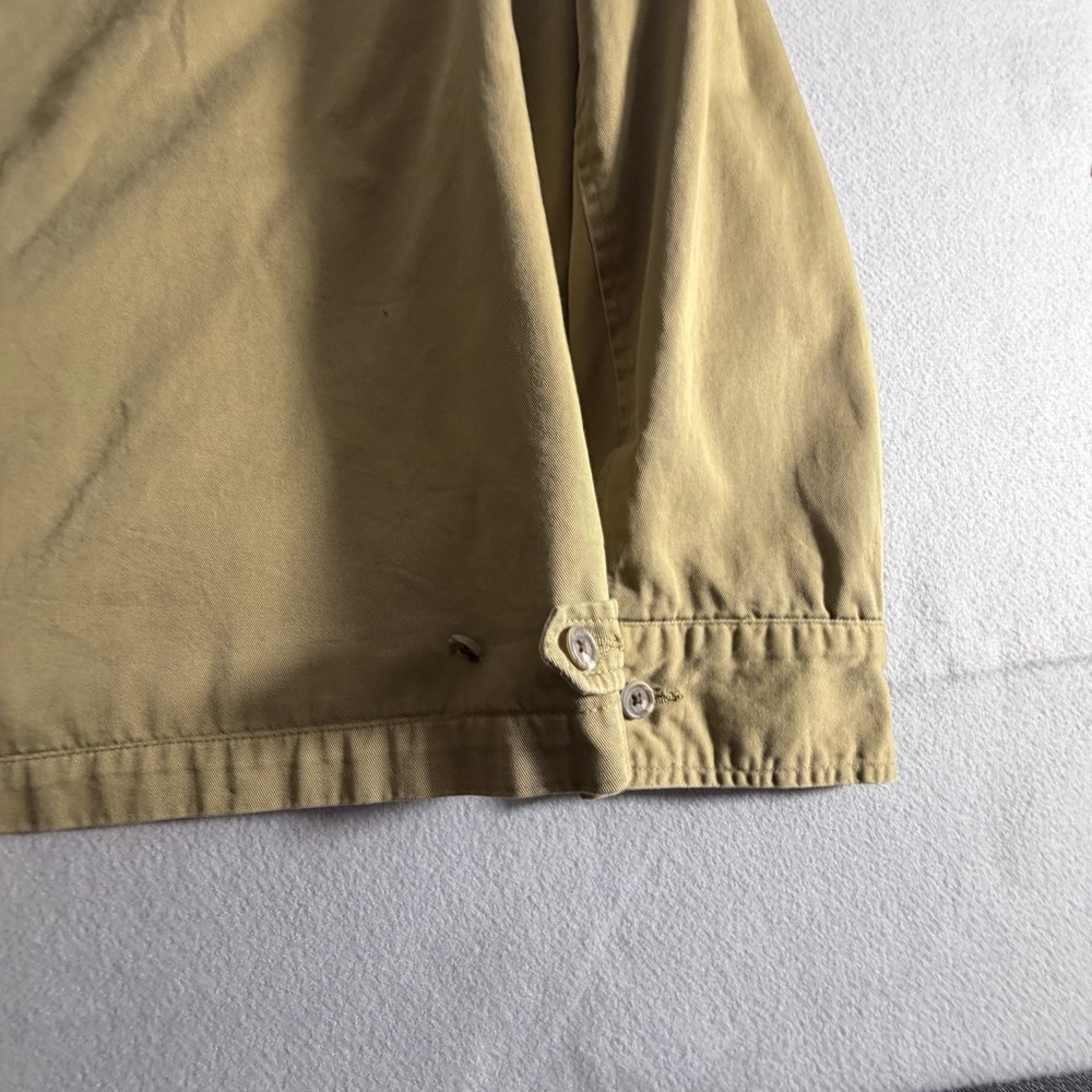 Vintage 90s Polo Ralph Lauren Men's XL Tan Plaid Flannel Lined Harrington Jacket - Picture 10 of 10